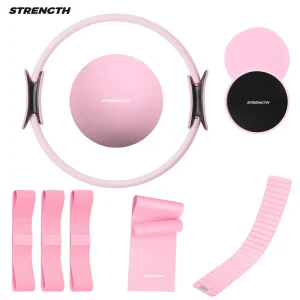 Private Label Pilates Equipment Set with Yoga Ball Ring and Resistance Bands