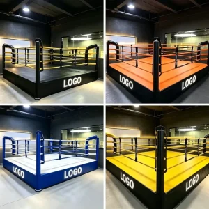 Professional Boxing Ring for Sale Standard Competition Kickboxing with Ropes Knockdown Frame 16 x 16 for Gym Club Training