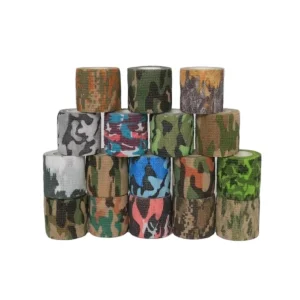 Professional Manufacture Self-Adhesive Elastic Non-Woven Fabric Camouflage Bandage for Sport