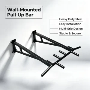 Professional Multi Grip Wall Mounted Pull up Bar Steel Chin up Bar for Home Gym Upper Body Workout Gear