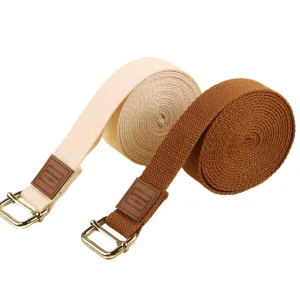 Professional Non Elastic Yoga Stretch Strap Iyengar Back Opening Aid with Comfortable Rope for Yoga Practice