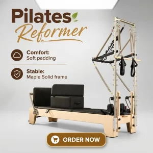 Professional Reformer Pilates W23A Maple Wood Half Tower Apparatus for Pilates Studio and Health
