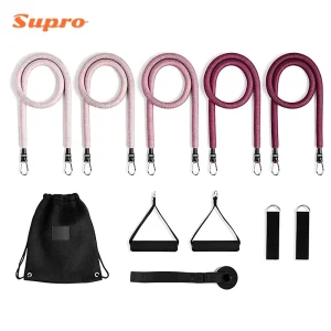 Professional Resistance Tube Set With Handles & Door Anchor Heavy Duty Elastic Exercise Bands For Fitness Workout