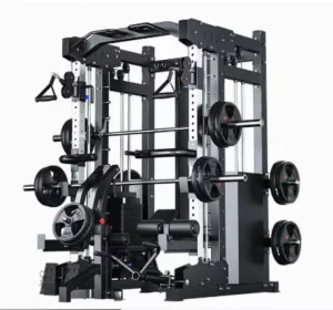 Professional Smith Machine Multi Functional Squat Rack Cable Crossover Trainer Home Gym Fitness Equipment
