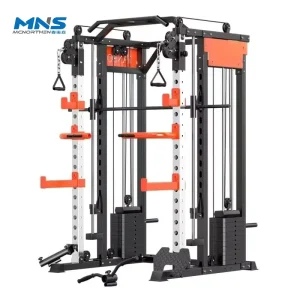 Professional Strength Training Squat Rack Multi-Function Power Rack with Cable Pulley System