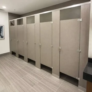 Public Toilet Partition for Mall Gym Hotel Hospital Durable HPL Panel Soundproof