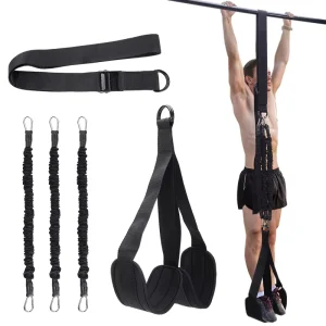 Pull-Up Assist Resistance Band with Thermoplastic Rubber Elastic Rope and Training Belt
