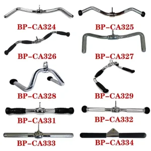 Pull-Up Revolving Curl Lat Bar with Ball Grips Cable Handle