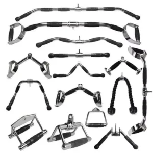 Pulldown Bar Handle with Grips, Cable Attachment
