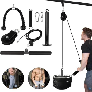 Pulley Cable Machine Attachment System Arm Biceps Triceps Blaster Hand Strength Training Home Gym Workout Equipment