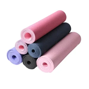 Punching TPE Dual Layer Yoga Mat Non Slip Breathable Widened Thickened Lengthened 183cm Stripes Portable Travel Dance Fitness