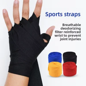 Pure Cotton Boxing Hand Wraps, Sweat-Absorbent Elastic Hand Protection