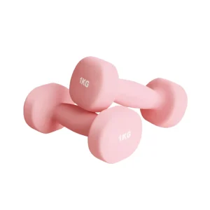 Pure Iron Small Dumbbell Set for Women Men Yoga Students Children Home Fitness Equipment with Plastic Coated Design