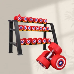 Pure Steel Coated Dumbbells with Wooden Case 2.5KG-50KG