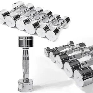 Pure Steel Dumbbell Set with Electroplated Finish for Home Strength Training