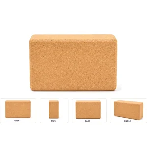 Pureflex Premium Non Slip Eco Friendly High Density High Quality Cork Yoga Block Set Pilates Home Workout PFYB03 Model 3x6x9