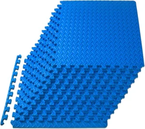 Puzzle Rubber Floor Tiles for Workout, Exercise, Pool and Home Fitness