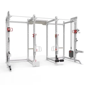 Q235 Steel Tube Power Rack Weight Cage Squat Rack Smith Machine with Lat Pulldown Pulley