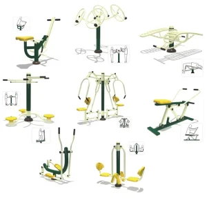 QIXIN CE Certified Durable Safe Outdoor Fitness Adult Gym Equipment Park Steel Exercise Equipment