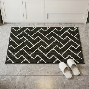 Quick Dry Non Slip Loop Pile Modern Waterproof Eco-Friendly Doormat Dirt Trapper Entrance Floor Mat Scraping Front Door Mat for