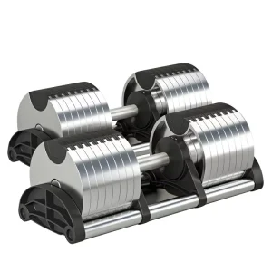 Quick Release Adjustable Electroplated Steel Anti Slip Paint baked Dumbbell Set Gym Commercial Use