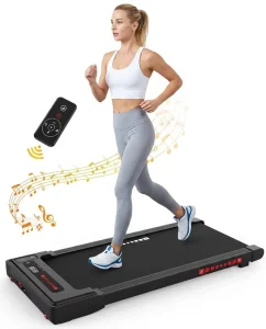 Quiet Electric Under Desk Walking Pad Treadmill LED Remote Control Slim Home Office Compact Walking Exercise Machine
