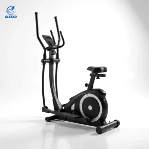 Quiet Magnetic Elliptical Trainer Home Fat Burning Cardio Exercise Machine 8-Speed Cross Trainer LCD Monitor Low