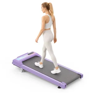 Quiet Walking Pad Treadmill 2.5HP Motor 265LBS Under Desk Slim Pink