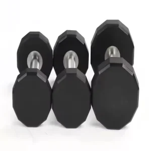 RB-313 5kg 12-Sided Steel Rubber-Covered Dumbbell Set