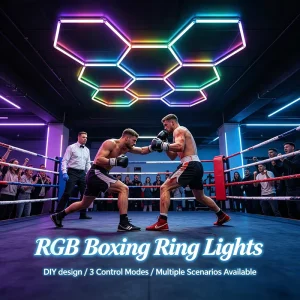 RGB Boxing Ring Lights, Honeycomb LED Design