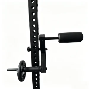 Rack-Mount Weight Plate-Loaded Neck Trainer Attachment for Power Rack or Squat Cage