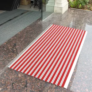 Raised-Edge Framed Aluminium Entrance Doormat Modern Outdoor Floor Mat Decorative Washable Door Mat