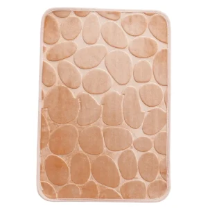 Raschel Embossed Polyester Door Mat Geometric Pattern Absorbent Non-Slip Washable Thin Modern Floor Rug for Home and Hotel Use