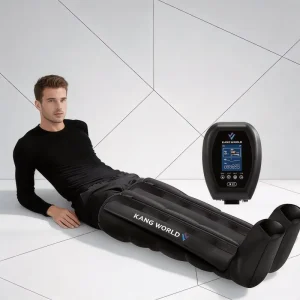 Rechargeable Compression Leg Massager with Built-in Lithium Battery and Mobile App Control for Muscle Recovery