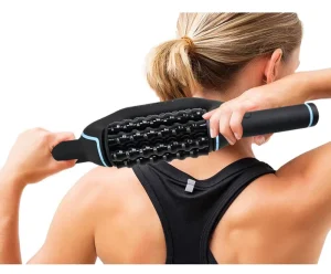 Rechargeable Percussion Muscle Roller with Base Portable Deep Tissue Rotating Massage for Home Gym & Sports Recovery
