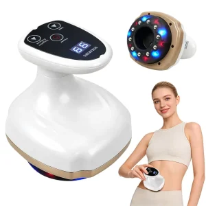 Rechargeable Red and Blue Light Gua Sha Body Cellulite Massager for Body Slimming and Stretch Marks