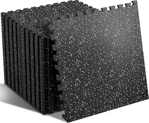Recycled Eco-Friendly Anti-Slip Gym Flooring 100cm x 100cm for Fitness Equipment