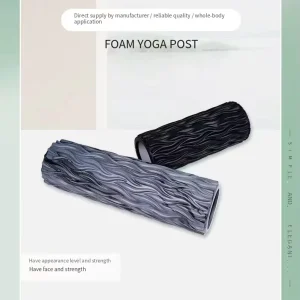 Recycled High-Density Durable EVA Medium-Firmness Portable Massage Foam Roller with Wave Texture for Yoga and Fitness