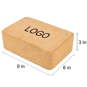 Recycled Organic Cork Yoga Block Set with Logo
