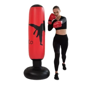Red Indoor PVC Inflatable Boxing Punching Bag for Kids and Adults