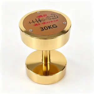 Regular Gold Colored Screw Dumbbell Electroplated Dumbbell Free Weight Gym Exercise Equipment Strength Training Dumbbell