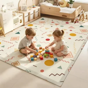 Removable Print Foam Sloped Baby Play Mat for Crawling Running Sleeping Washable Kids Floor Carpet