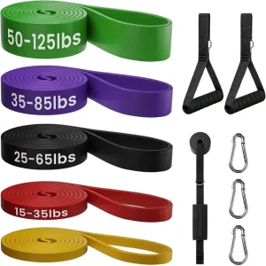 Resistance Band Set for Pull Assistance, Exercise, Stretching and Physical Therapy