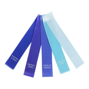 Resistance Band Set of 5 Mini Precision Loop Exercise Bands for Home Fitness Training