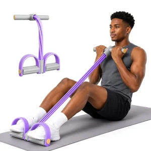 Resistance Band Tube with Handles for Ab Workouts