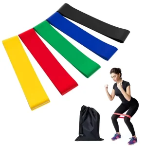 Resistance Bands 5 Levels Exercises Elastic Fitness Training Yoga Loop Band Workout Pull Rope