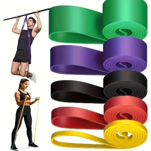 Resistance Bands Set 5 Pull Up Assist Band Workout Belt Leg Exercise Bands Gym Home Fitness Sports Equipment Accessories Band