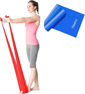 Resistance Bands Set [Set 3] 1.5M 4.9ft Skin Friendly Durable Exercise Bands 3 Resistance Levels for Women Men Yoga Gym Fitness