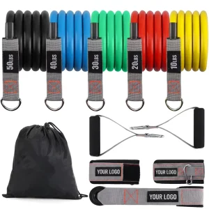 Resistance Bands with Handles and Door Anchor for Home Workouts Men Women
