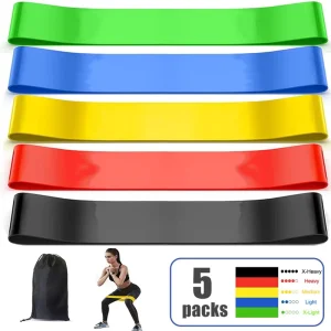 Resistance Home Exercise Thermoplastic Elastomer Elastic Mini Loop Bands X Light to X Heavy for Yoga & Fitness Gym Workout